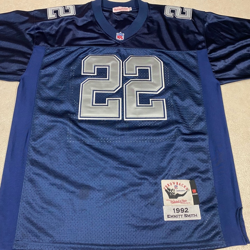Emmitt Smith 1992 Football Jersey Throwback Mitchell And Ness Size 52